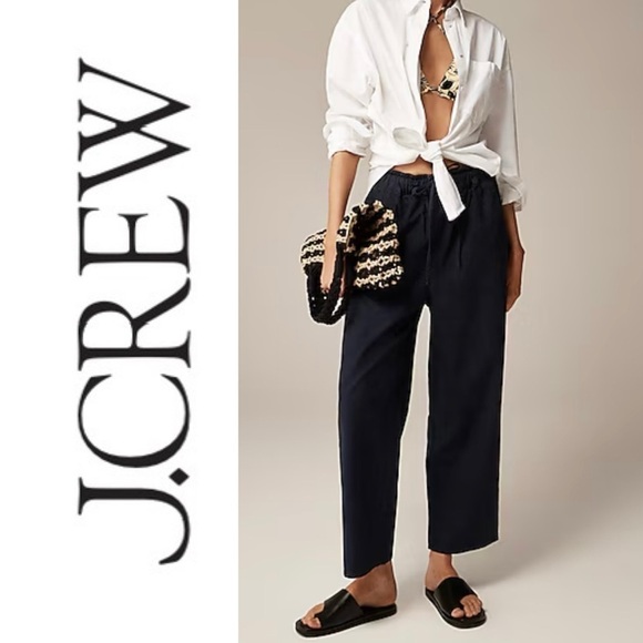 J. Crew 365 Crepe Wide Leg Crop Pant - Picture 1 of 8